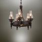 Meyda Lighting Durango 22" 6-Light Oil Rubbed Bronze Chandelier With Clear Shade Glass