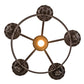 Meyda Lighting Durango 22" 6-Light Oil Rubbed Bronze Chandelier With Clear Shade Glass