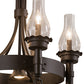 Meyda Lighting Durango 22" 6-Light Oil Rubbed Bronze Chandelier With Clear Shade Glass