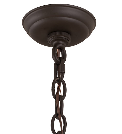 Meyda Lighting Durango 22" 6-Light Oil Rubbed Bronze Chandelier With Clear Shade Glass