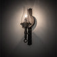 Meyda Lighting Durango 5" Wrought Iron Wall Sconce With Clear Shade Glass