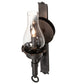 Meyda Lighting Durango 5" Wrought Iron Wall Sconce With Clear Shade Glass