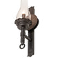 Meyda Lighting Durango 5" Wrought Iron Wall Sconce With Clear Shade Glass