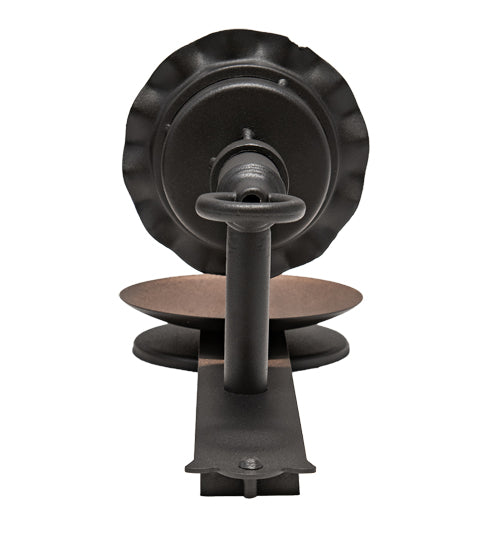 Meyda Lighting Durango 5" Wrought Iron Wall Sconce With Clear Shade Glass