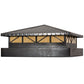 Meyda Lighting Durrant 34" LED Craftsman Brown Outdoor Pier Mount Light With Tawnyrock Idalight Shade