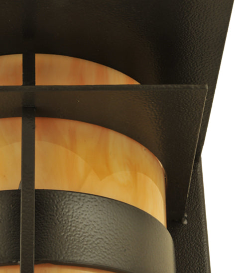 Meyda Lighting Durrant 8" LED Timeless Bronze Wall Sconce With Tawnyrock Idalight Shade Glass