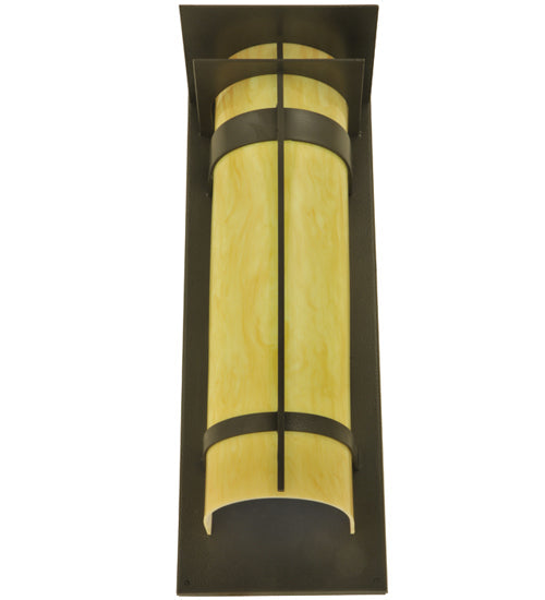 Meyda Lighting Durrant 8" LED Timeless Bronze Wall Sconce With Tawnyrock Idalight Shade Glass