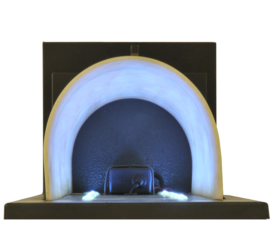 Meyda Lighting Durrant 8" LED Timeless Bronze Wall Sconce With Tawnyrock Idalight Shade Glass