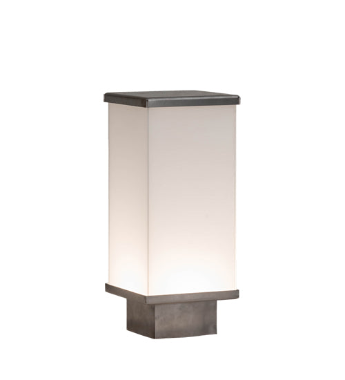 Meyda Lighting Duvall 8" Brushed Stainless Steel Frame With White Flash Shade Glass