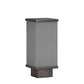 Meyda Lighting Duvall 8" Brushed Stainless Steel Frame With White Flash Shade Glass