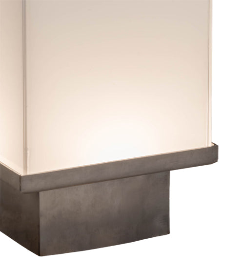 Meyda Lighting Duvall 8" Brushed Stainless Steel Frame With White Flash Shade Glass