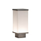 Meyda Lighting Duvall 8" Brushed Stainless Steel Frame With White Flash Shade Glass