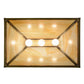 Meyda Lighting Duxbury 24" 3-Light Antique Brass Island Pendant Light With Rootbeer & Beige Iridescent Shade Glass