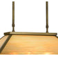 Meyda Lighting Duxbury 24" 3-Light Antique Brass Island Pendant Light With Rootbeer & Beige Iridescent Shade Glass