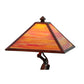 Meyda Lighting Eagle Claw 25" Antique Copper Kickstand Table Lamp With Sunset Orange Shade Glass