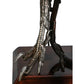 Meyda Lighting Eagle Claw 25" Antique Copper Kickstand Table Lamp With Sunset Orange Shade Glass