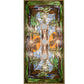 Meyda Lighting Eagle at Sunset 39" 3-Light Mahogany Bronze Island Pendant Light With Multi-Colored Shade Glass