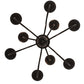 Meyda Lighting Ean 24" 9-Light 2-Tier Mahogany Bronze Chandelier With Ivory Faux Candlelight
