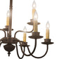 Meyda Lighting Ean 24" 9-Light 2-Tier Mahogany Bronze Chandelier With Ivory Faux Candlelight