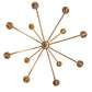 Meyda Lighting Ean 42" 12-Light 2-Tier Gold Metallic Chandelier With Ivory Faux Candlelight