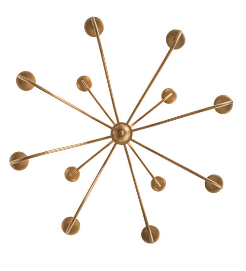 Meyda Lighting Ean 42" 12-Light 2-Tier Gold Metallic Chandelier With Ivory Faux Candlelight