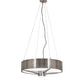Meyda Lighting Earheart 36" LED Brushed Stainless Steel Pendant Light With White Statuario Idalight Shade