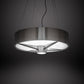 Meyda Lighting Earheart 36" LED Brushed Stainless Steel Pendant Light With White Statuario Idalight Shade