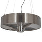 Meyda Lighting Earheart 36" LED Brushed Stainless Steel Pendant Light With White Statuario Idalight Shade