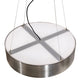 Meyda Lighting Earheart 36" LED Brushed Stainless Steel Pendant Light With White Statuario Idalight Shade