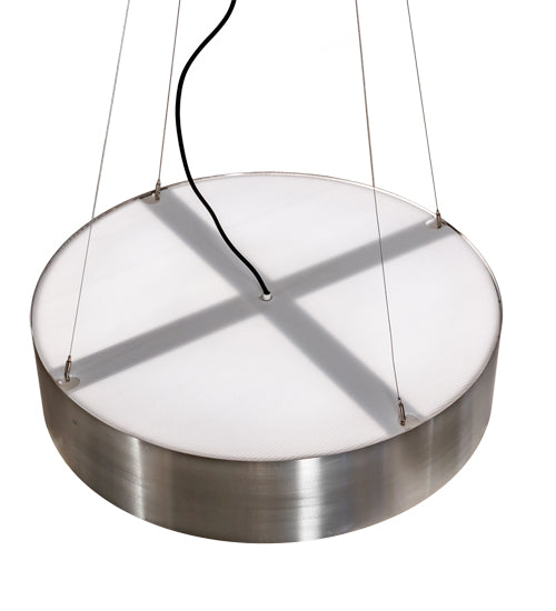 Meyda Lighting Earheart 36" LED Brushed Stainless Steel Pendant Light With White Statuario Idalight Shade