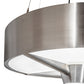 Meyda Lighting Earheart 36" LED Brushed Stainless Steel Pendant Light With White Statuario Idalight Shade