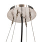 Meyda Lighting Earheart 36" LED Brushed Stainless Steel Pendant Light With White Statuario Idalight Shade