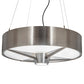 Meyda Lighting Earheart 36" LED Brushed Stainless Steel Pendant Light With White Statuario Idalight Shade