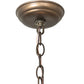 Meyda Lighting Earl 28" 9-Light Antique Copper Chandelier With Ivory Faux Candlelight