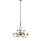 Meyda Lighting Earl 28" 9-Light Antique Copper Chandelier With Ivory Faux Candlelight