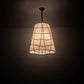 Meyda Lighting Earzz 22" 3-Light Oil Rubbed Bronze Pendant Light With Beige Textrene Shade