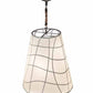 Meyda Lighting Earzz 22" 3-Light Oil Rubbed Bronze Pendant Light With Beige Textrene Shade