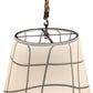 Meyda Lighting Earzz 22" 3-Light Oil Rubbed Bronze Pendant Light With Beige Textrene Shade