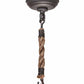 Meyda Lighting Earzz 22" 3-Light Oil Rubbed Bronze Pendant Light With Beige Textrene Shade