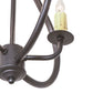 Meyda Lighting Easton 12" 3-Light Black Satin Wrought Iron Flush Mount Light With Ivory Faux Candlelight