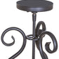 Meyda Lighting Easton 12" 3-Light Black Satin Wrought Iron Flush Mount Light With Ivory Faux Candlelight