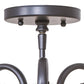 Meyda Lighting Easton 12" 3-Light Black Satin Wrought Iron Flush Mount Light With Ivory Faux Candlelight