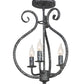 Meyda Lighting Easton 12" 3-Light Graphite Pewter Flush Mount Light