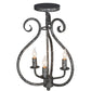 Meyda Lighting Easton 12" 3-Light Graphite Pewter Flush Mount Light