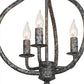 Meyda Lighting Easton 12" 3-Light Graphite Pewter Flush Mount Light