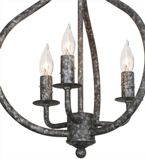 Meyda Lighting Easton 12" 3-Light Graphite Pewter Flush Mount Light