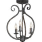 Meyda Lighting Easton 12" 3-Light Graphite Pewter Flush Mount Light