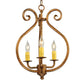 Meyda Lighting Easton 12" 3-Light Hanna Copper Easton Pendant Light With Ivory Faux Candlelight