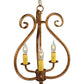 Meyda Lighting Easton 12" 3-Light Hanna Copper Easton Pendant Light With Ivory Faux Candlelight