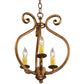 Meyda Lighting Easton 12" 3-Light Hanna Copper Easton Pendant Light With Ivory Faux Candlelight